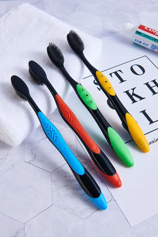 
OEM manufacturer cheap soft bristle plastic carbon toothbrush for adult 
