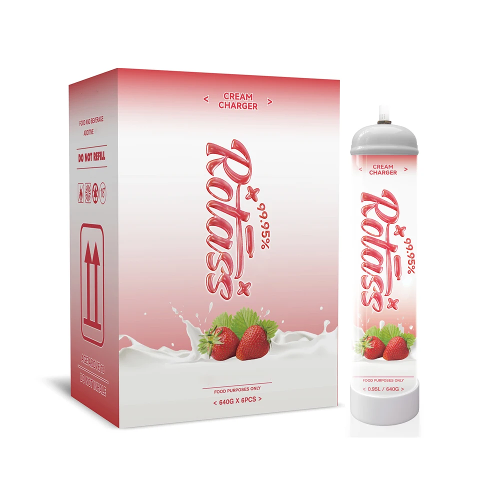 Rotass Flavored 640g whip cream bottle 0.95L wholesale cream chargers with OEM service