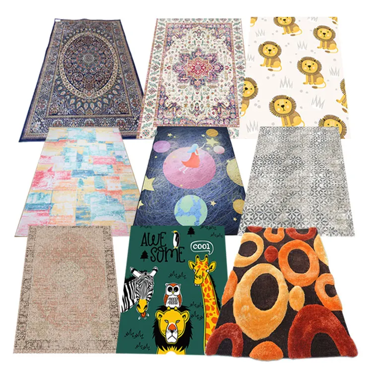Kids Kilimas Custom Fun Logo Designer Home Mat Catifa Cartoon Alfombras Peluche Kafet Large Shape Area Carpets and Rugs Modern