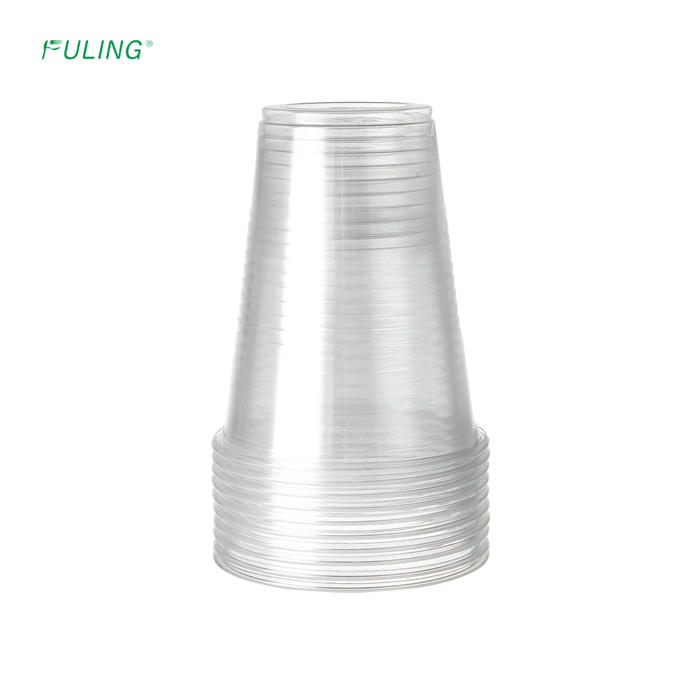 FULING Wholesale 7 oz Clear Plastic Cups Disposable Cold Drinking Water Cups