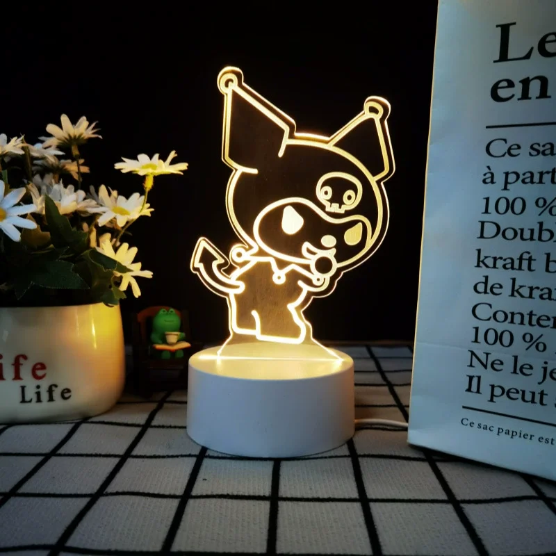 2024 cartoon sanrio kuromi night light cute cinnamoroll lamp girls bedroom bedside Cinnamonroll small lamp my melody table decor