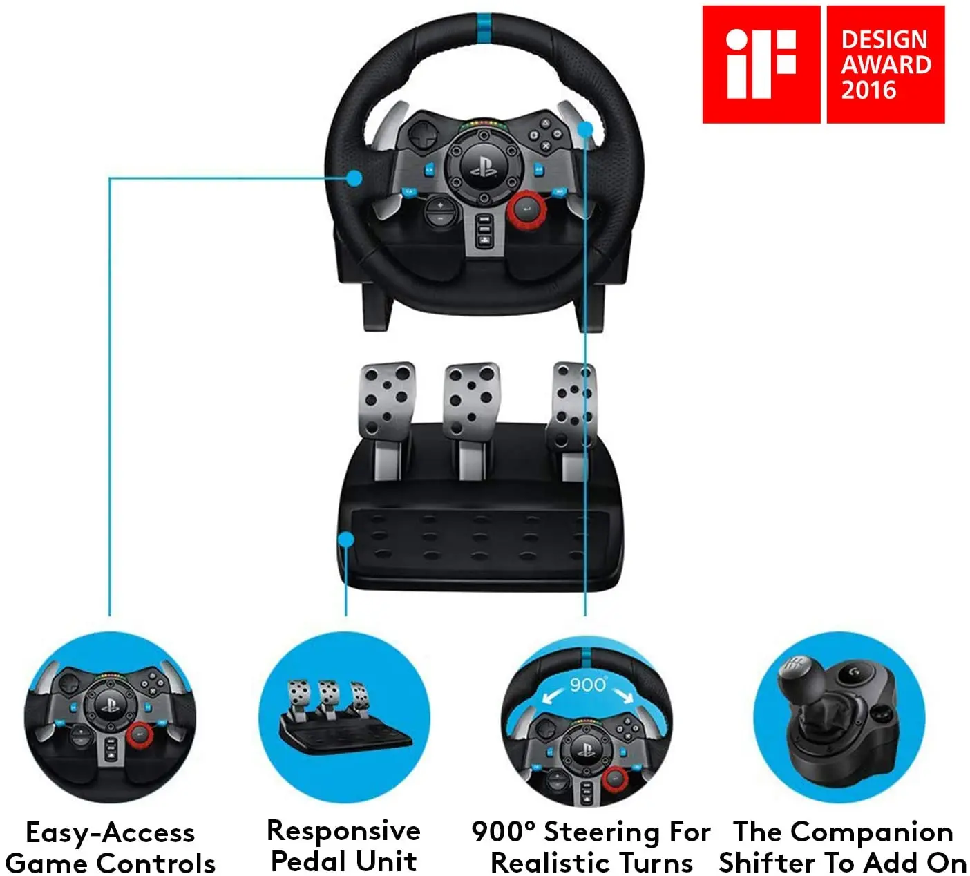 Гоночное рулевое колесо Logitech G29 с педалью управления logitech
