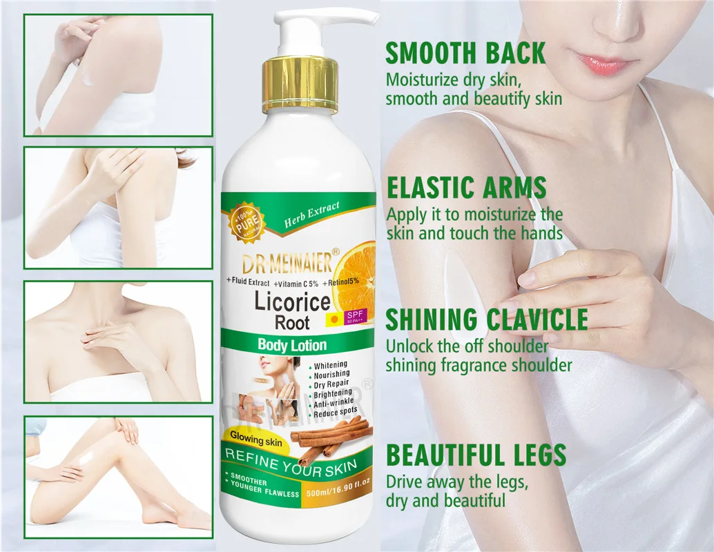 OEM Natural Brightening Body Lotion Vitamin C Retinol Effective Moisturizing Nourishing Body Lotion Skin Whitening Body Milk