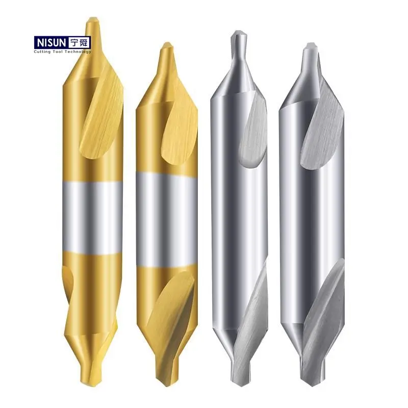 Custom Center Drill 2 Flutes HRC70 CNC Machine Milling Tools Metal Cemented Carbide Center Drill Bits For Metal