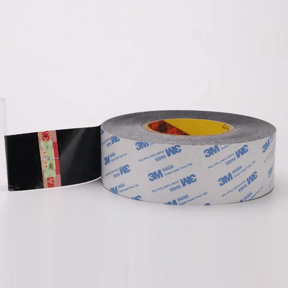 3M 9080AB Black Double Sided Tissue Tape 3M Non-Woven Tape Double Face Tape 9448AB Black Color