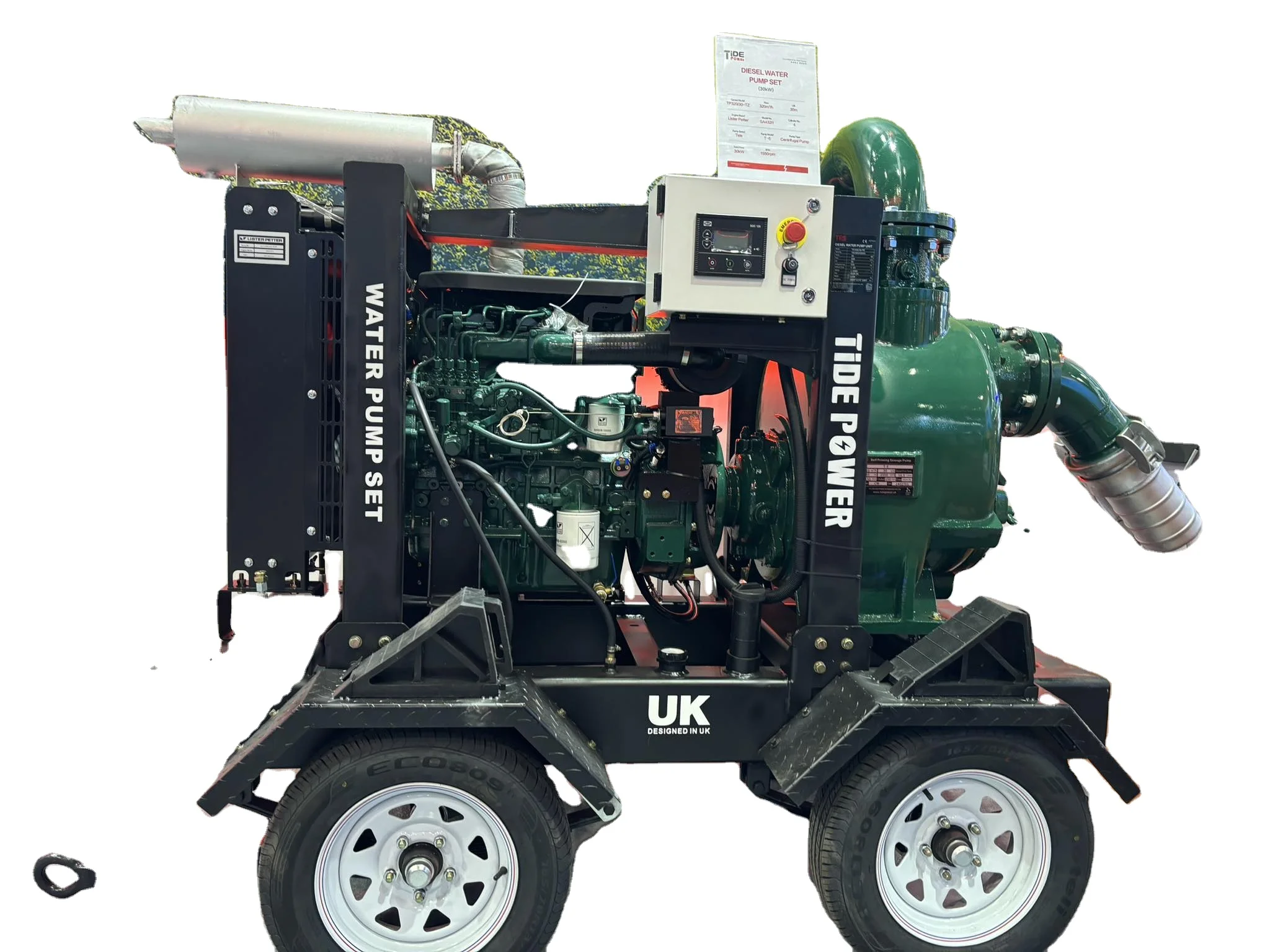 Best price 320m, lift 30m  Lister Petter engine diesel dewatering pump with CE certificate diesel drainage pump