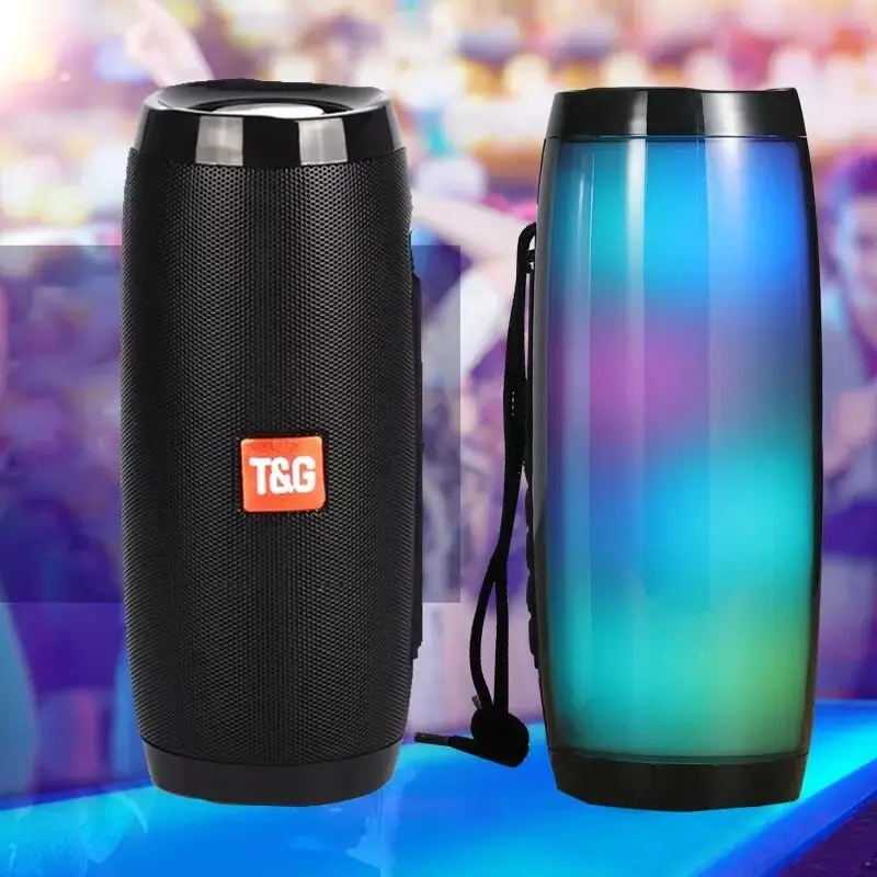 
 Водонепроницаемая hi-fi стерео Колонка TG157 с супер басами 10 Вт, портативная беспроводная мигающая светодиодная колонка с FM-радио, поддержкой SD-карты, AUX  