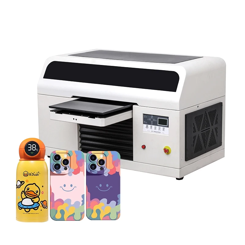 Multifunctional Mini Small PVC Card Bottle Golf Desktop Rotary Flatbed Varnish LED UV Printer For Mobile Phone Case