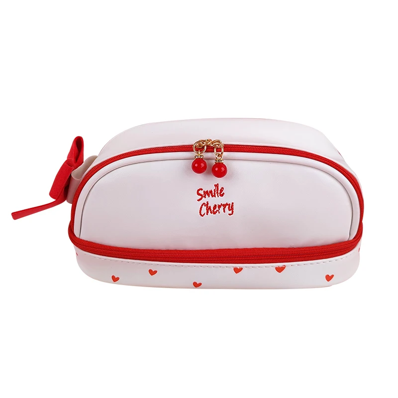 Lovely girl ins wind pen bag of small and pure and fresh strawberry pencil case junior high pupil high-capacity stationery recei