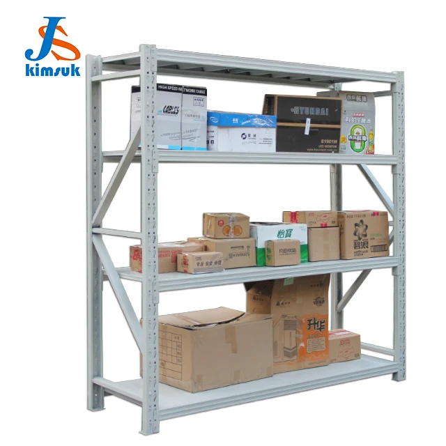 Hot Sales  Stainless Steel Warehouse Rack Industrial Boltless Racking Shelves Medium Multi-Layer Duty Rack