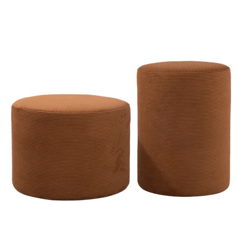 Wholesale custom wear resistant skid round stool ottomans Pouf