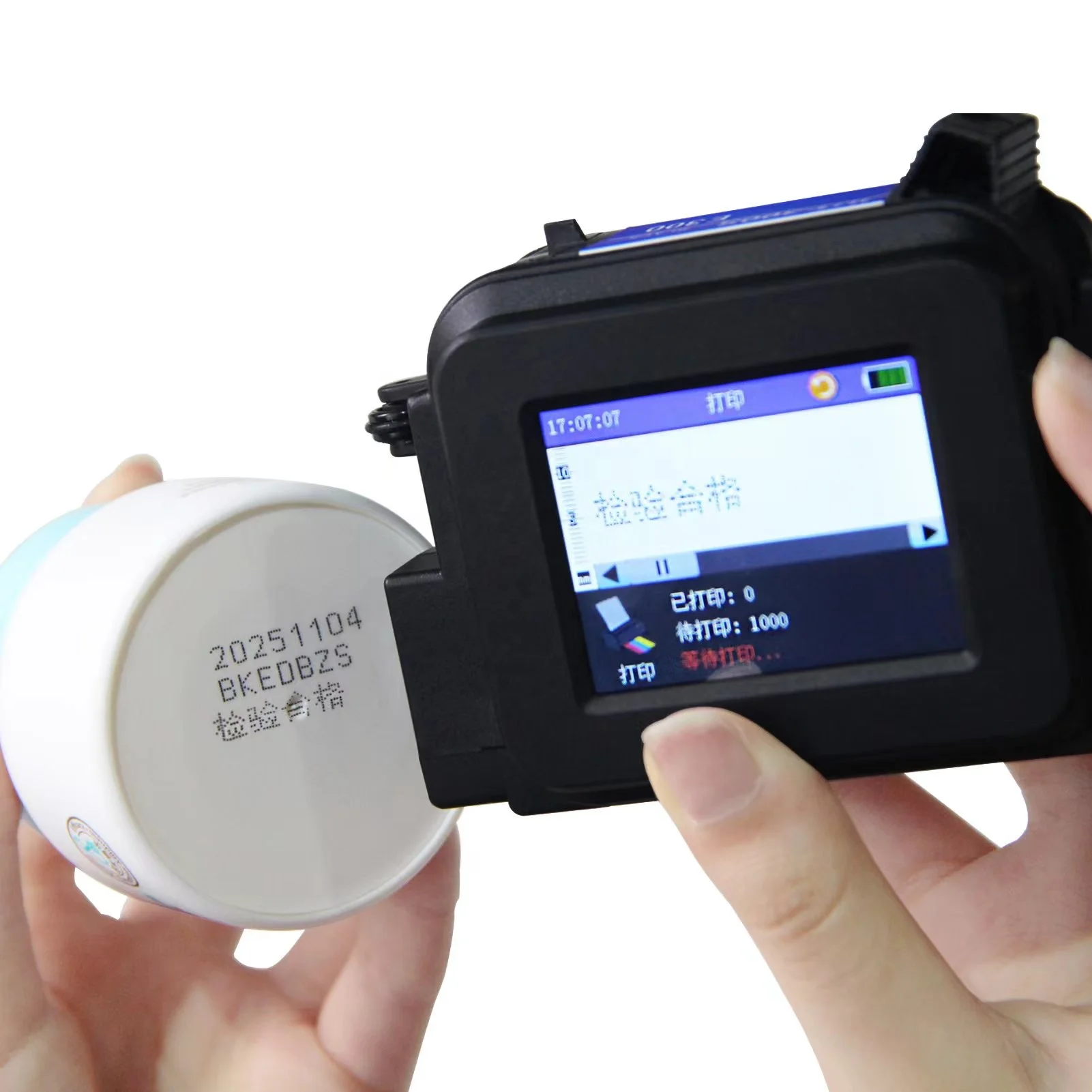 MINI Handheld Printer 12.7mm Time Date Counter QR code Bar code LOGO tij printer Chinese English