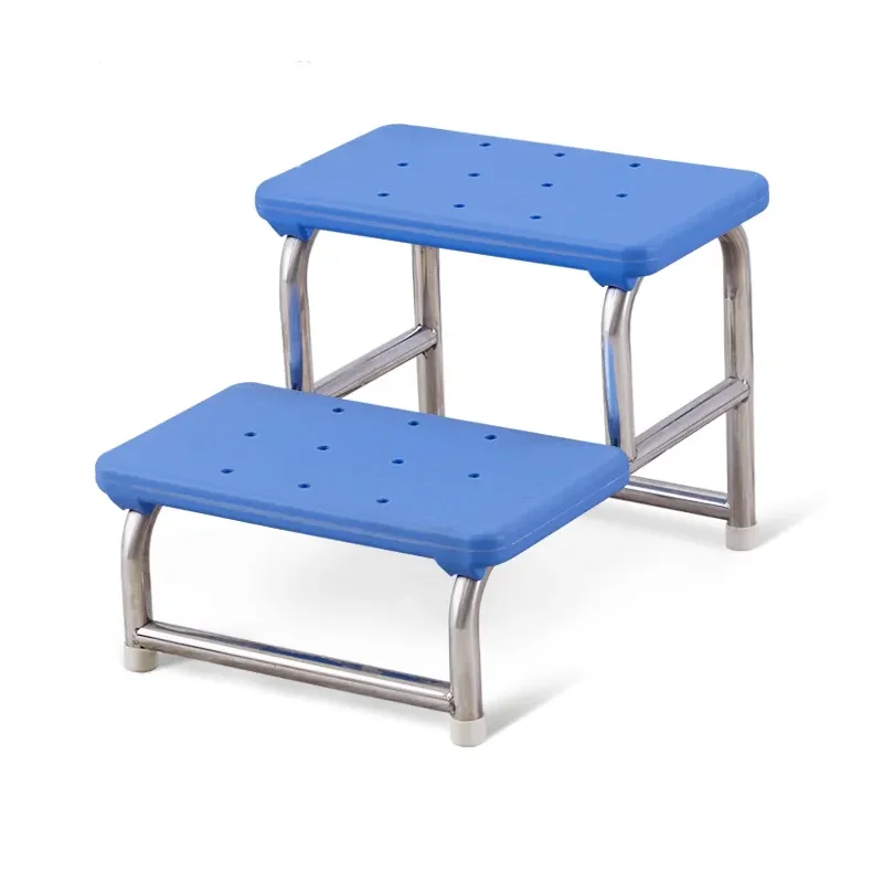 Stainless Steel Adjustable Non-Slip Step Stool Shower Stool Bath Step Stool for Bath Safety
