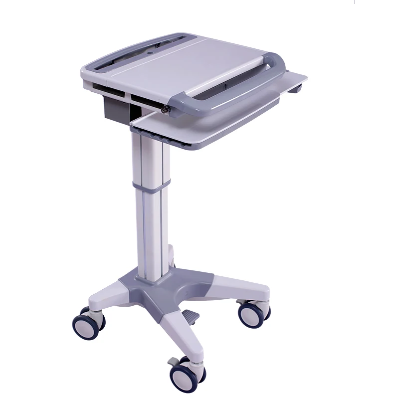 Factory price high quality ABS plastic workstation medical laptop trolley