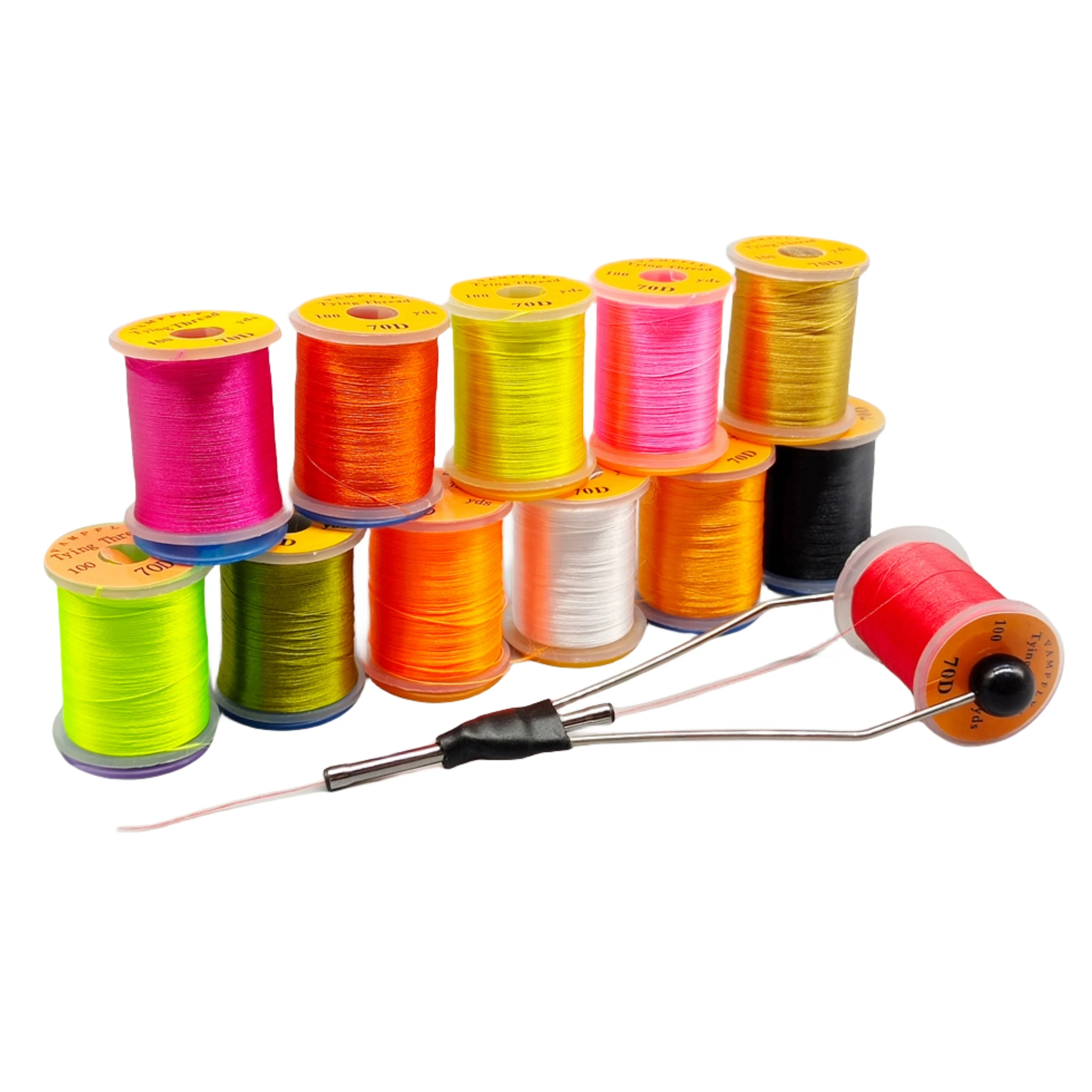 High Quality 12 Colors 70D Fly Tying Thread Floss For Flies Trout Bass Fly Tying Material Hybrid Filaments Tying Threads