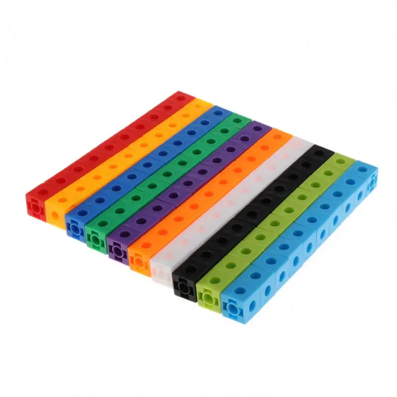 Popular New Producing Montessori Educational Toys Snap Cubes MathLink Cubes Math Manipulative Interlocking Counting Blocks