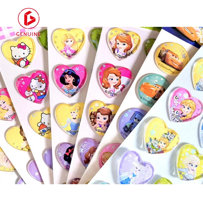 Self Adhesive Custom Kiss Cut Sticker heart Kids cartoon Stickers
