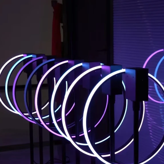 DMX512 control 360 spinning motor ring for stage show park scens led pixel light