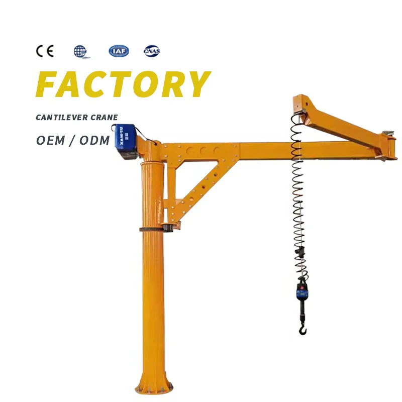 360 degree rotating cantilever swing arm hoisting 2 3 5 10 ton 1 ton jib crane