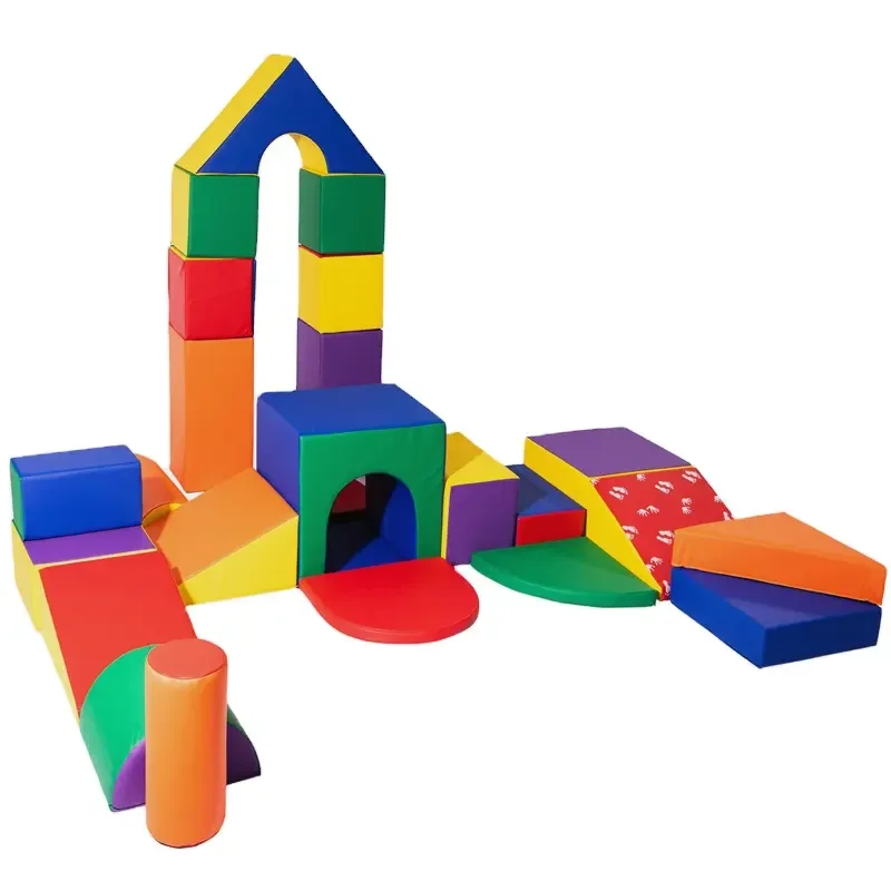 Eco friendly children soft play equipment big building blocks kids soft climbing set