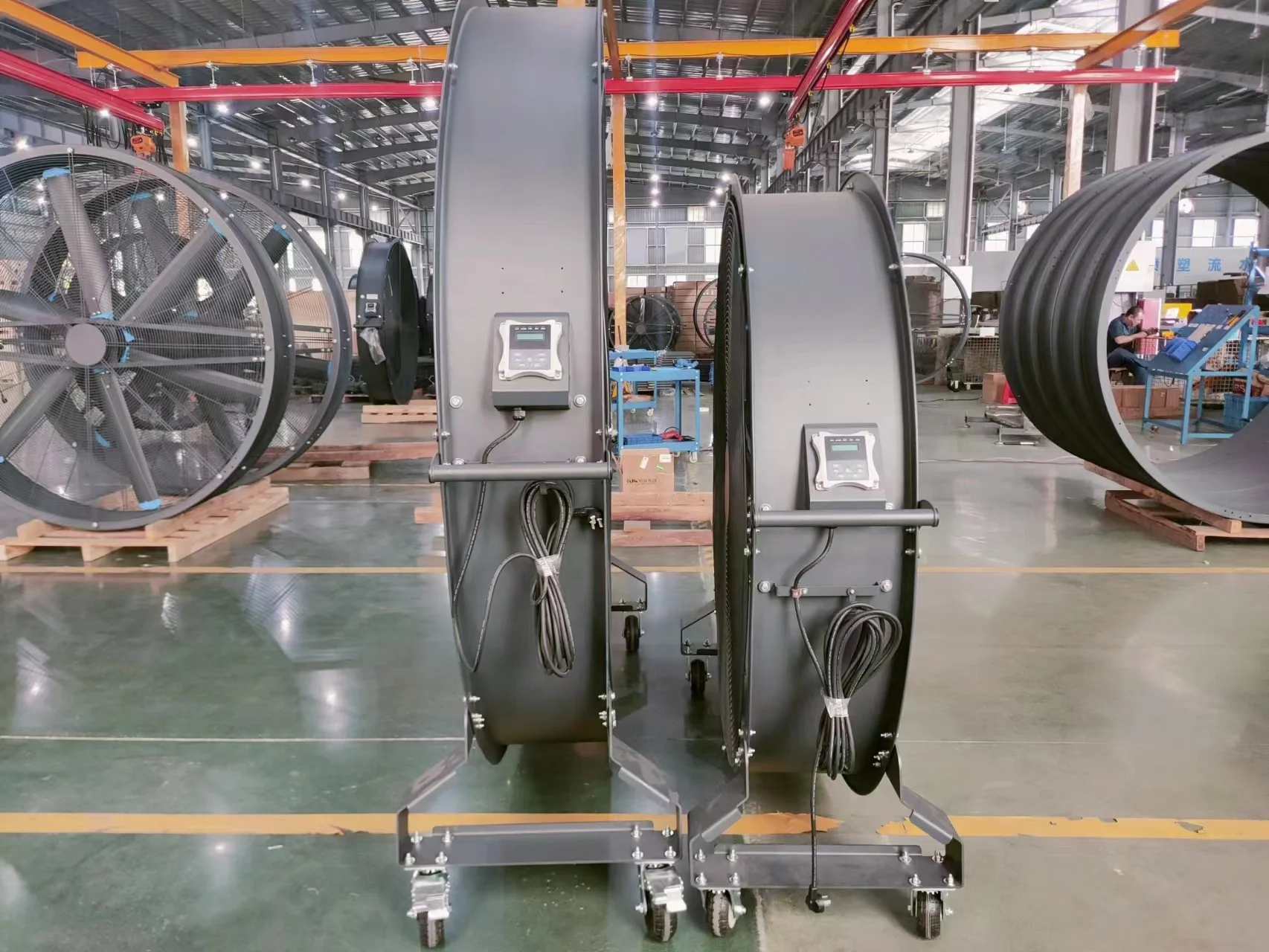 Long wind distance ventilation big wind 1.5m stand movable hvls fan