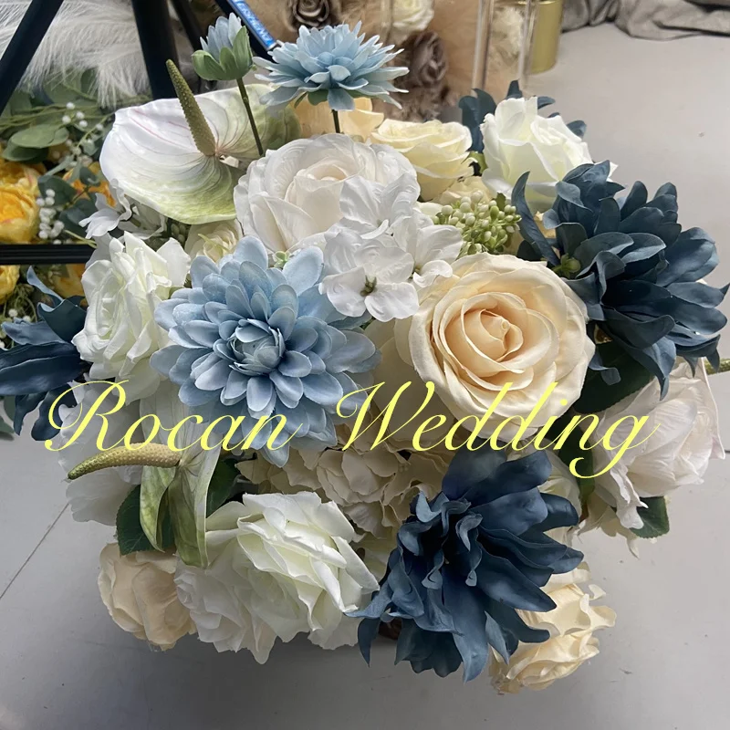 Artificial Rose Bouquet Artificial Silk Roses Flower Balls For Wedding Centerpieces Dark Purple Gothic Moody Vintage Flowerball