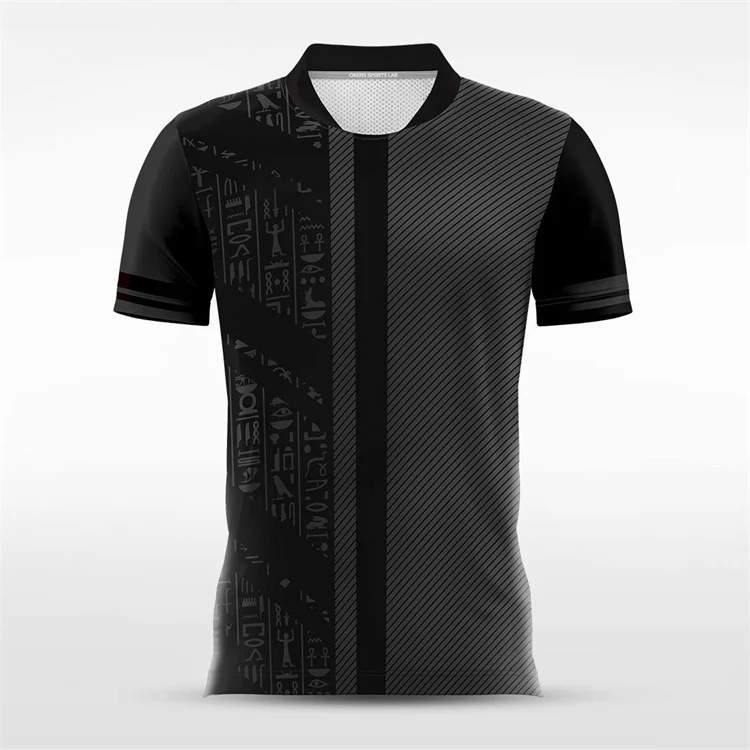 New Design Custom Logo Blank Retro Team Men Black Soccer Jersey Polyester Club Soccer Uniform Football Shirts