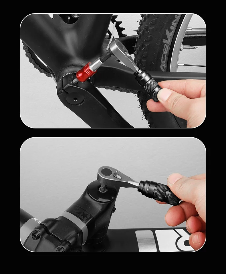 2024 new model Bicycle repair tools mountain bike ratchet wrench repair combination tool set cycling repair equipment