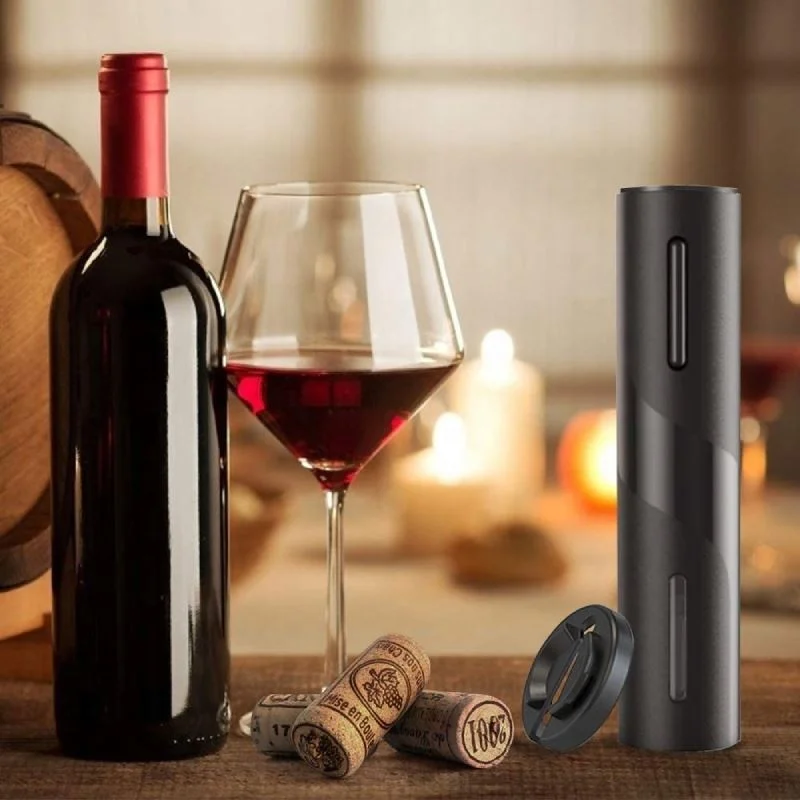 Hot Selling Automatic Wine Corkscrew One Touch Button Reusable Electric Opener Battery Operated Bottle Openers With Foil Cutter