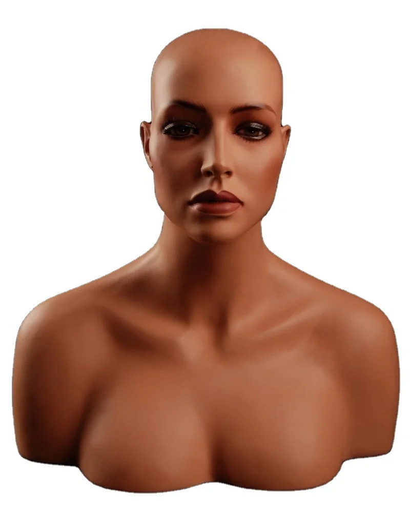 H1050 Women Head Mannequin Fiberglass Cheap Head mannequin for wig display