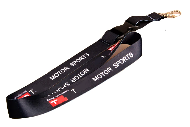  Ttransfer car brand logo custom style double side thermal Woven autocar Nylon lanyards for