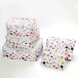 customized luggage bag organizer travel accessories set waterproof packing cubes 6 piece wholesale