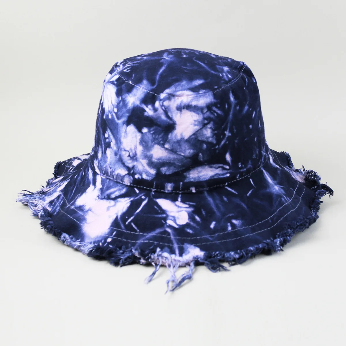
Dvacaman 2021 Fashion Designed Fire Cow Print Tie Dye Embroidery Fishermen Hat/Bucket hat for Women Wholesale 
