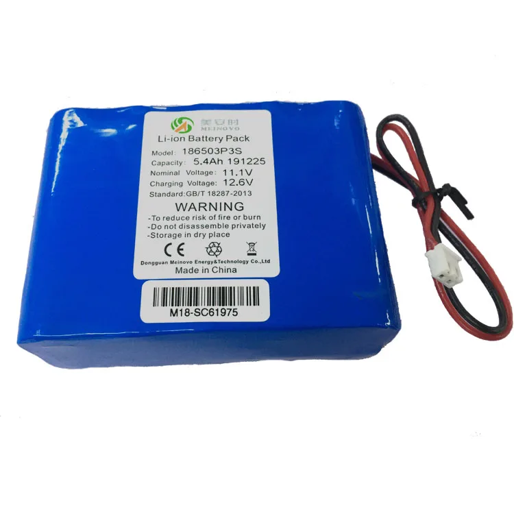 Hot Item Rechargeable 3S3P 11.1V 5400mAh Lithium Battery for LED Lighting Chauvet EZ Par 64