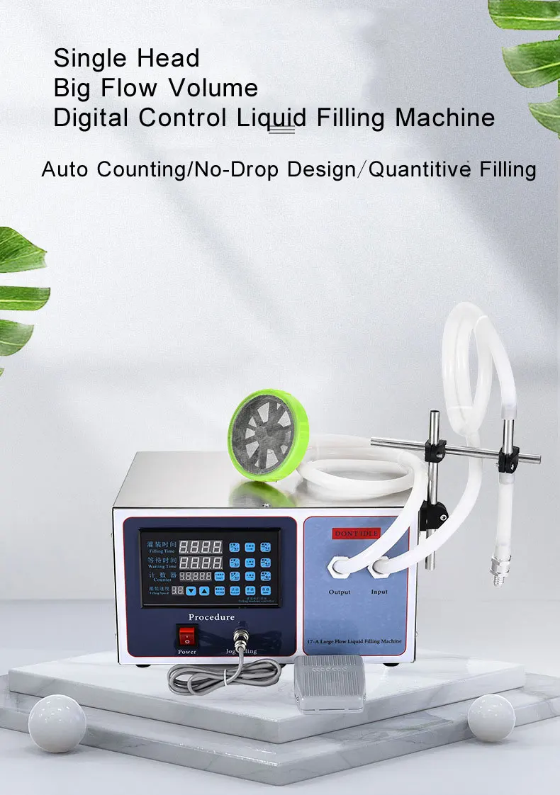 GFK-17A Big Flow Volume diaphragm peristaltic magnetic gear pump desktop continuous filling machine for