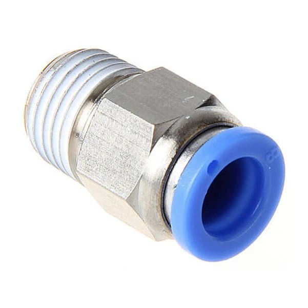 Pneumatic parts PC straight nickel plated brass NPT thread push to connect pneumatic fitting