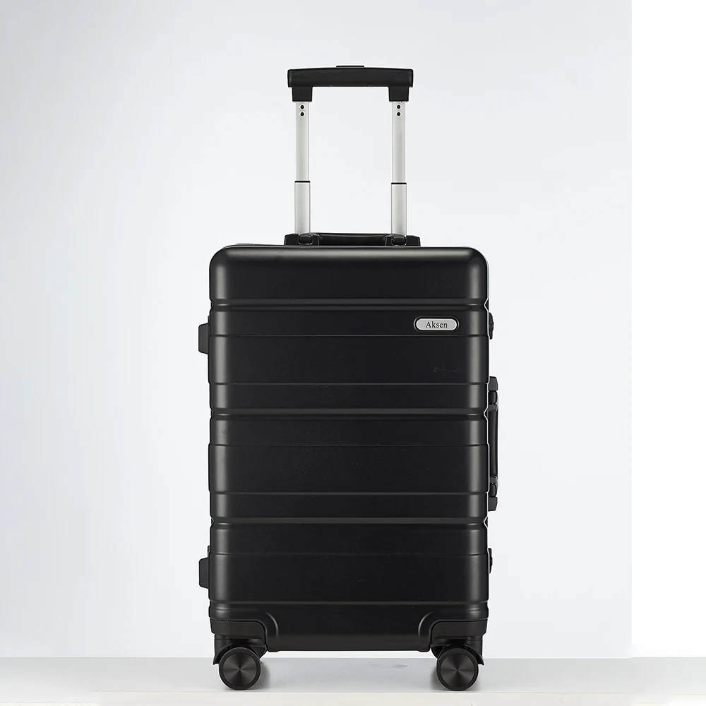 OEM Hard PC Aluminum Frame tsa lock 4pcs luggage set carry on hardshell suitcases luggage sets