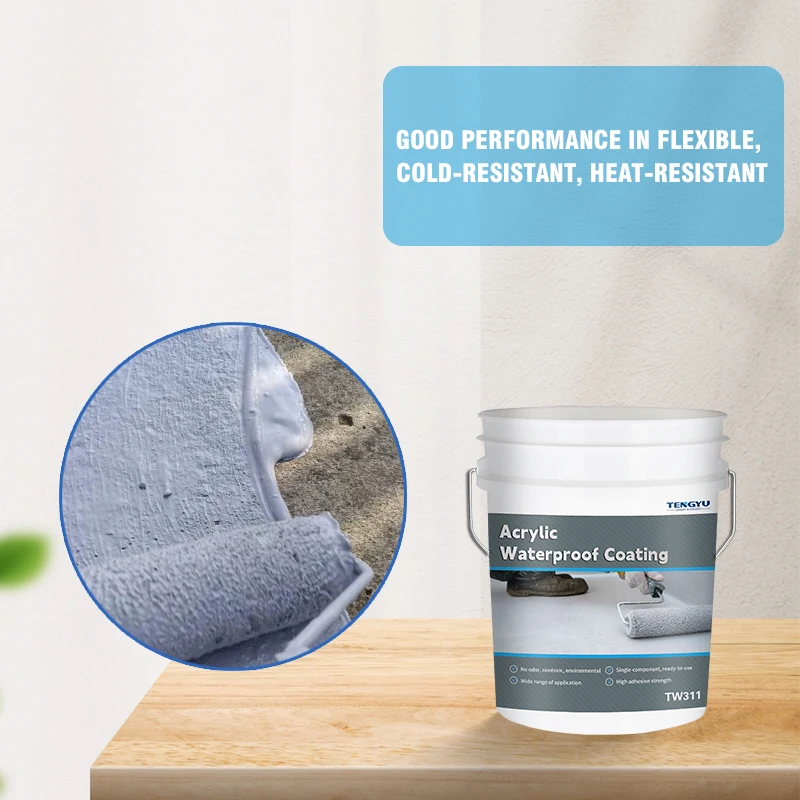Прозрачный акриловый водонепроницаемый покрытие акриловая смола Эластомерное крыши для цементной стены и краски