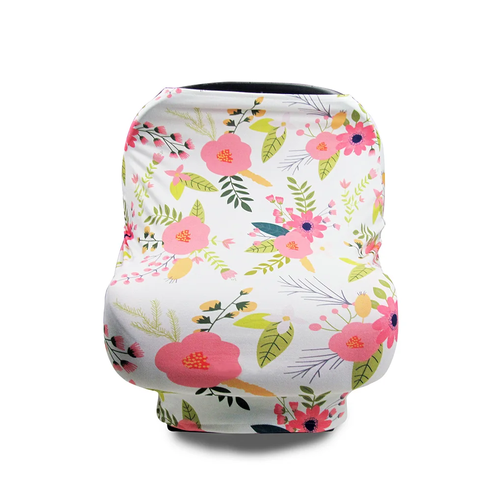 Sublimation Polyester Nursing Breastfeeding Cover Stroller Shopping Cart Baby Car Seat Covers