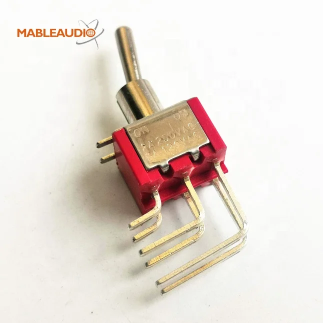 6pins On-Off Rotary swith Bent feet amp parts for guitar amplifier