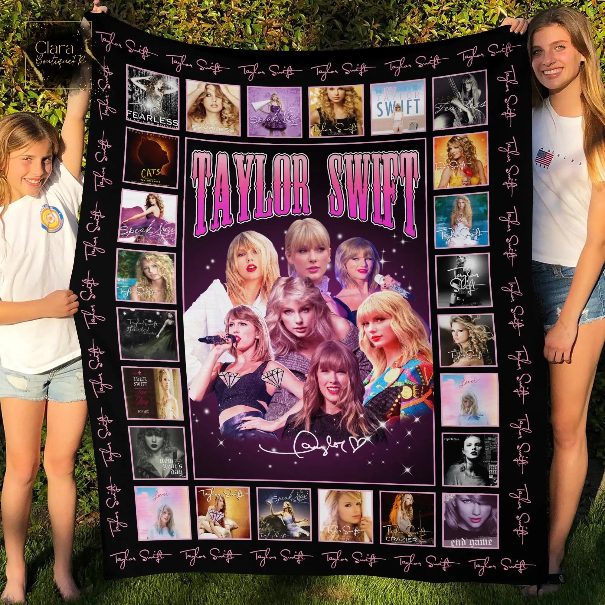 custom wholesale printed popular singer swifts eras tour cozy fleece queen size throw blankets