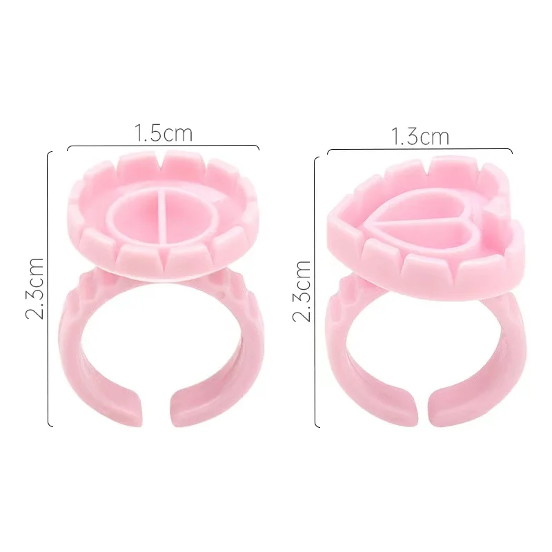 Colorful Disposable Flower Shape Individual Lashes Easy Fanning Glue ring LashExtension Adhesive Holder Grafting Bloom Cup