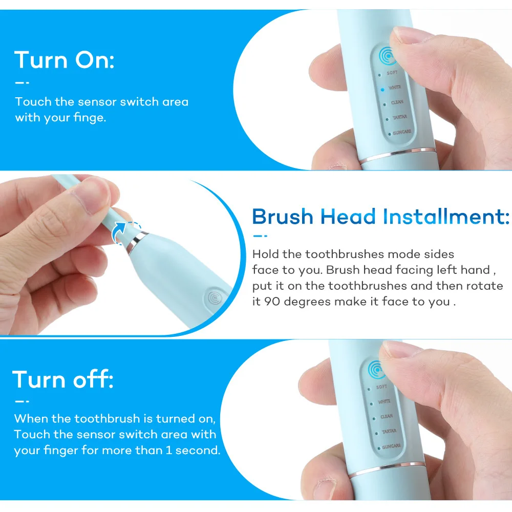 Portable Ultrasonic Tooth Polisher Stain Cleaning Remover Kit Tooth Scaler Dental Calculus Remover