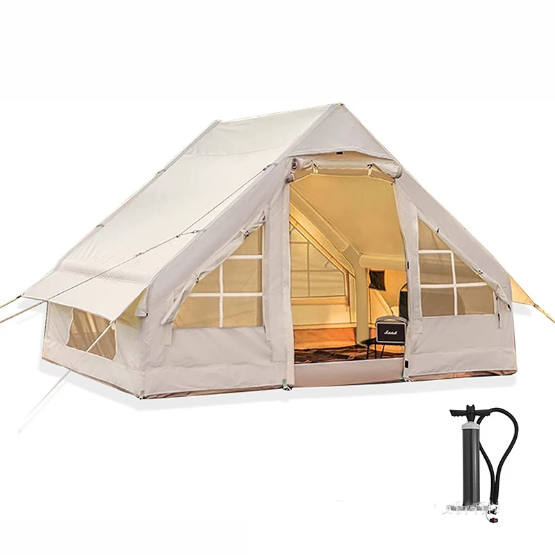 Factory hot sale high-quality Custom Inflatable Cabin Camping Tent Outdoor Hiking Waterproof Luxury Luxury Family Glamping tent