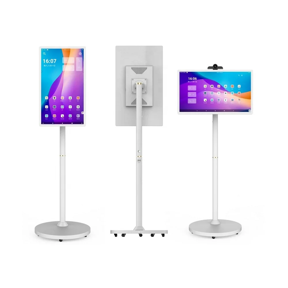Android Smart Display Totem Monitor IPS Touch Screen Standby Movable Digital Signage with Battery Long Standby