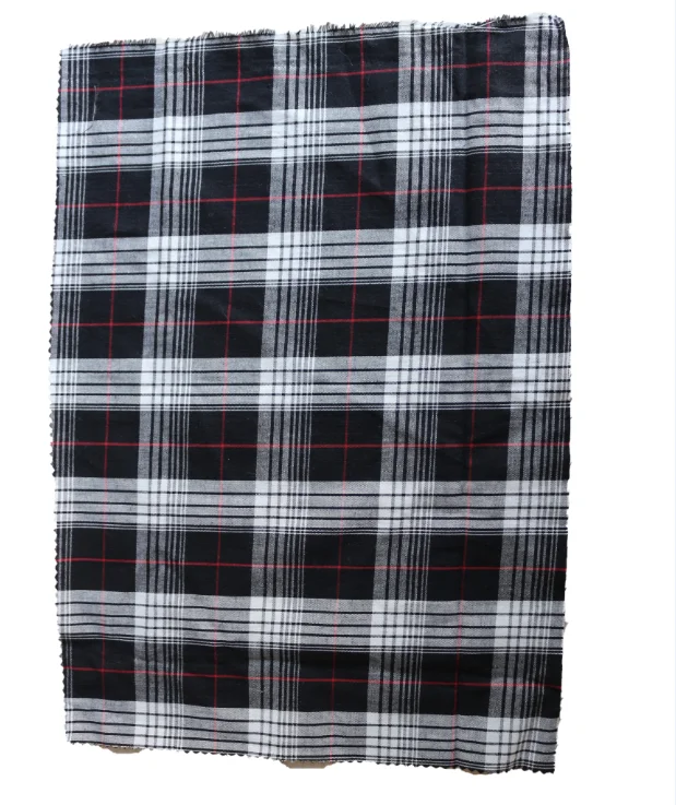
100% cotton gingham tartan check plaid yarn dyed fabric for garment shirt 