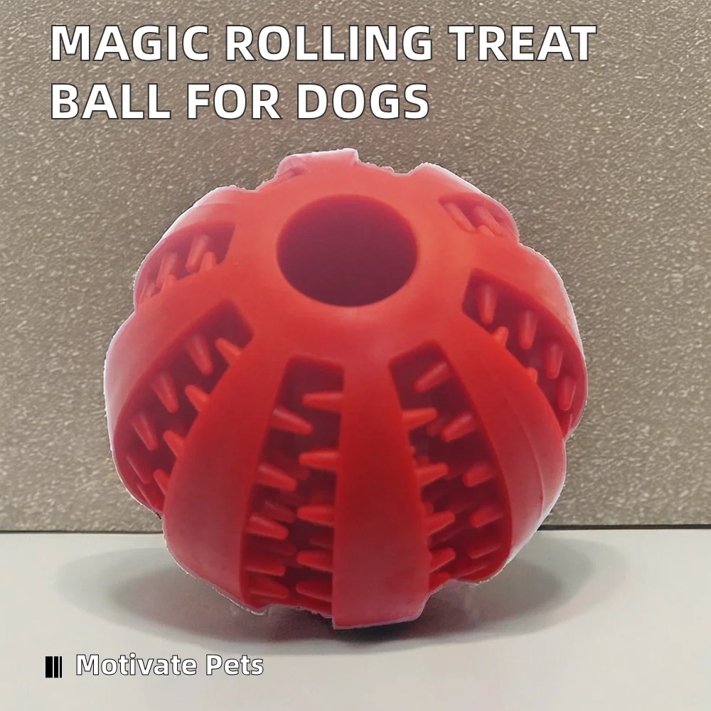 Pet Manufacturer Magic Rolling Dog Ball Interactive Dog Toy Slow Feeder Chew Pet Dog Toys Treat Dispenser Toy