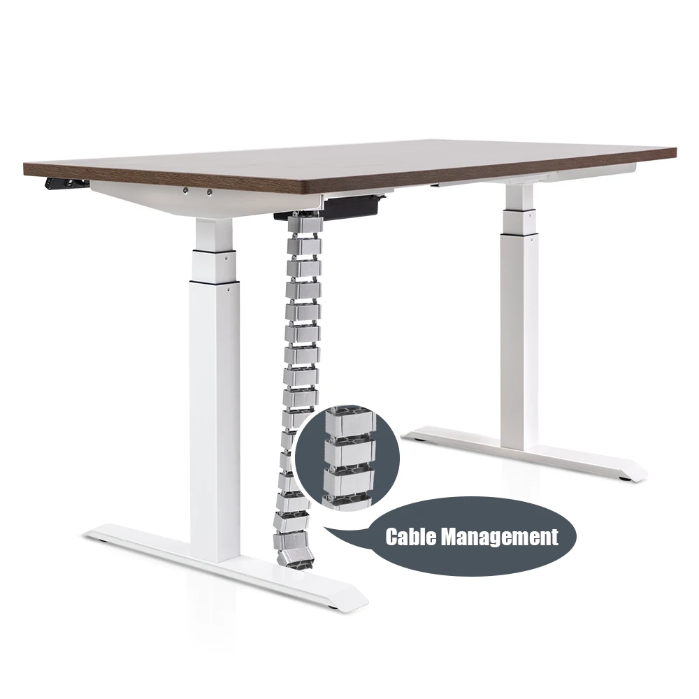 High Loading Lift Up Capacity Three Segments Home Office Desk Furniture Dual Motor Standing Desk Sit To Stand Desk
