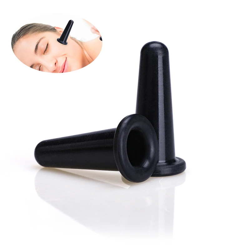 wholesale facial therapy massage cupping machine black vacuum face silicone massage cup sets