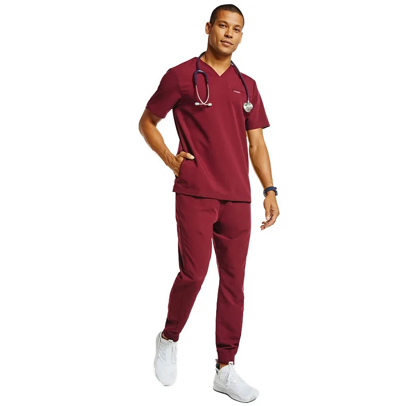 Nursing Scrubs Uniforms Stylish Sets Men Navy Blue Scrub Sets Plus Size Hospital Uniform for Men